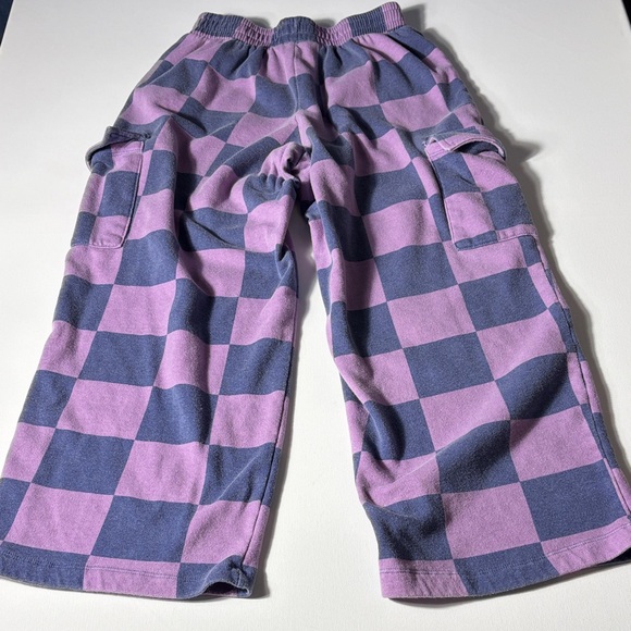 Grayson Threads Purple Gray Check Pants Womens Size M Cargo Lounge - Picture 5 of 5
